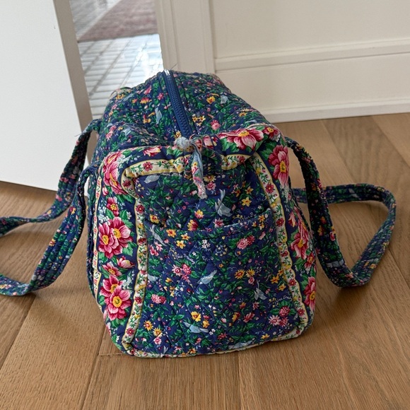 Vera Bradley Blue Floral Fabric Tote Bag Large - Picture 5 of 8